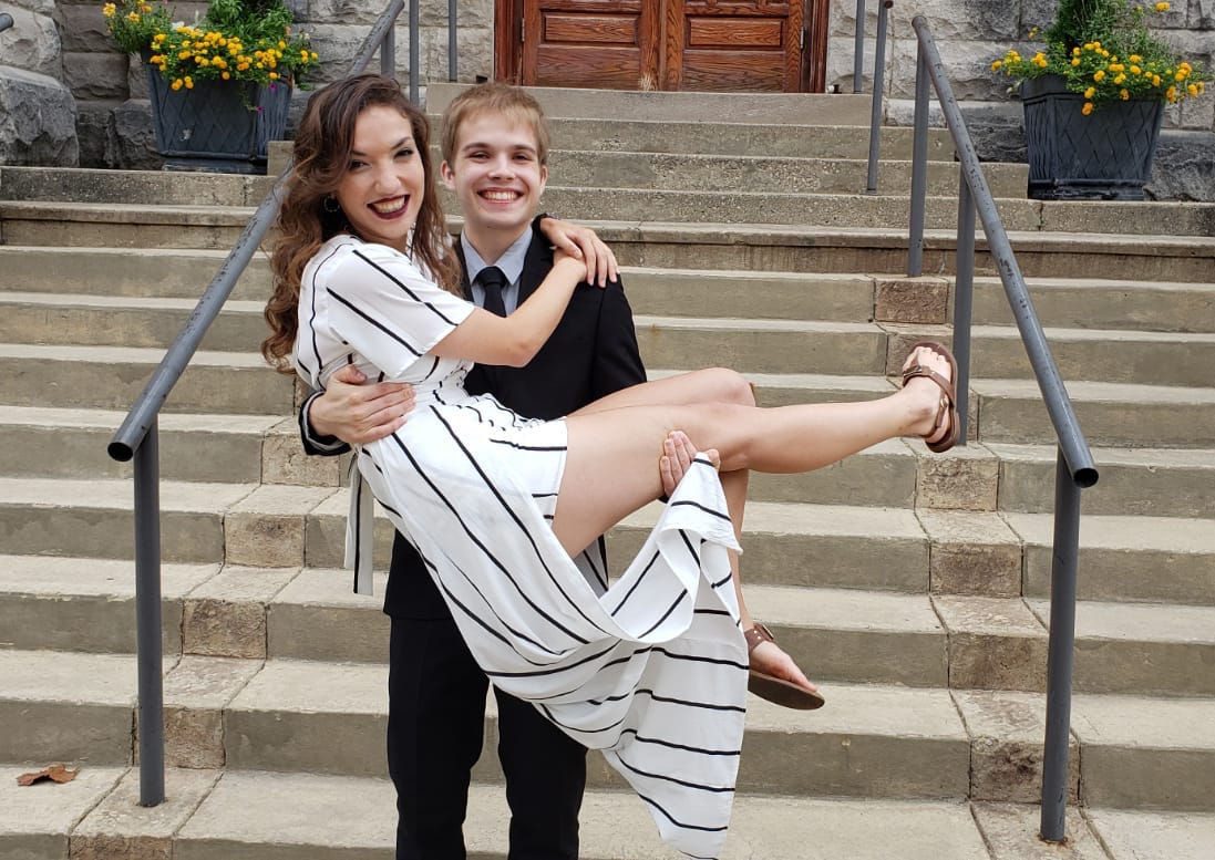 carrying at Roy and Brittany's wedding